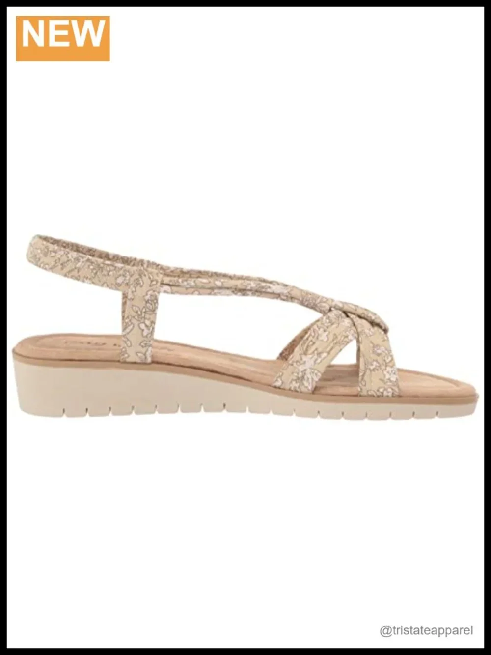 Dana Wedge Sandal Slingback Slip On Open Toe Padded Insole Comfort